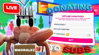 🔴GIVING AWAY TONS OF ROBUX IN PLS DONATE | MORALEZRBLX