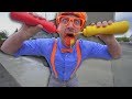 Car Wash with Blippi | Washing the Big Red Truck