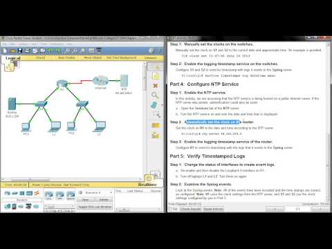 8.1.2.5 Packet Tracer - Configuring Syslog and NTP