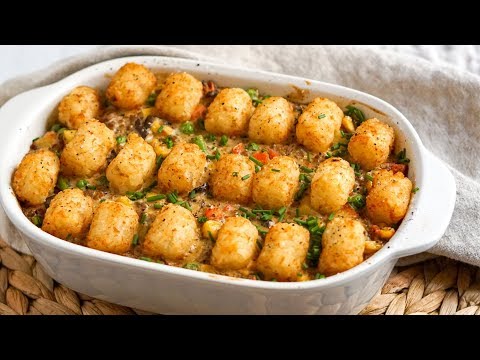 EASY TATER TOT CASSEROLE RECIPE 😋 (VEGAN!)