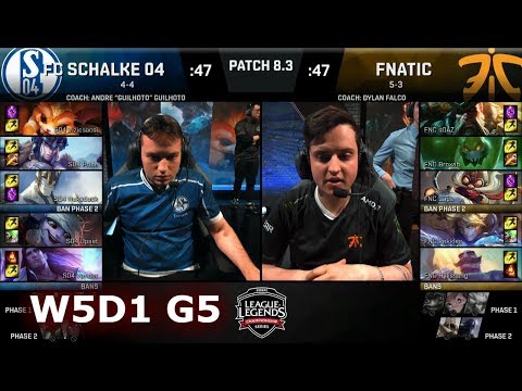 FC Schalke 04 vs Fnatic | Week 5 Day 1 of S8 EU LCS Spring 2018 | S04 vs FNC W5D1 G5