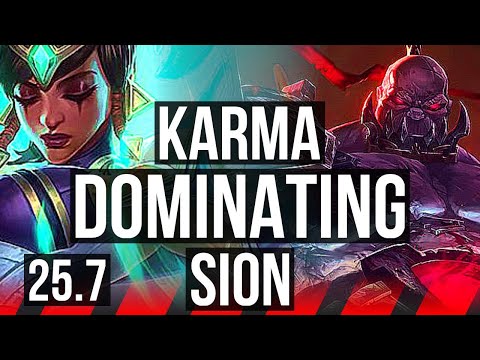 KARMA vs SION (TOP) | 6/0/10, Dominating | EUW Master | 25.7