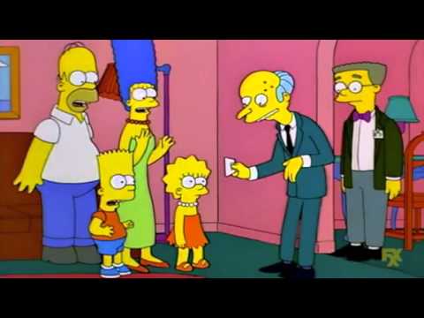 The Simpsons - Lisa rips up Mr  Burns check (S8Ep21)