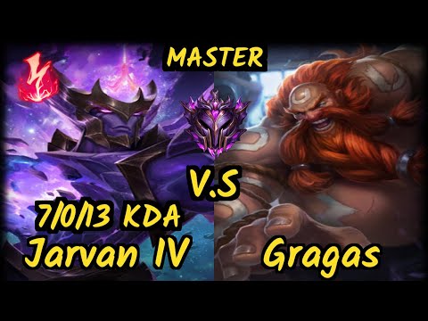 ESG Agurin (JARVAN IV) vs GRAGAS - 7/0/13 KDA JUNGLE GAMEPLAY - EUW Ranked MASTER