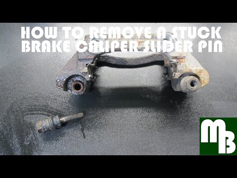How to remove a stuck or seized brake caliper slider / guide pin quick & easy with no special tools