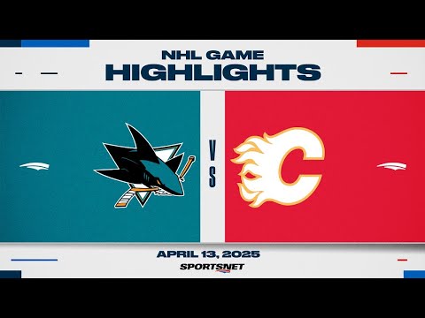 NHL Highlights | Sharks vs. Flames - April 13, 2025