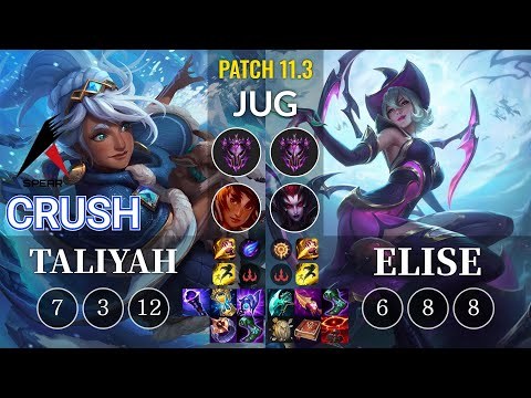 ASP Crush Taliyah vs Elise Jungle - KR Patch 11.3