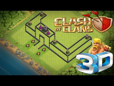 Clash Of Clans EPIC 3D TROLL Base/Fun Clash Of Clans Defence Strategy!/ Must Watch