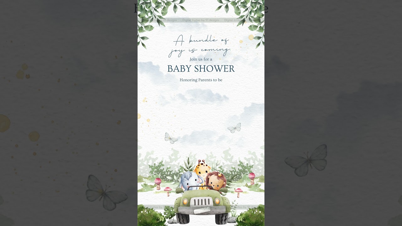 Pastel Floral Baby Shower Invitation
