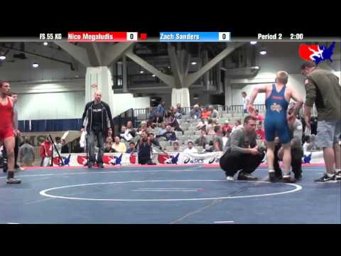 Nico Megaludis vs. Zach Sanders at 2013 Las Vegas/ASICS U.S. Open