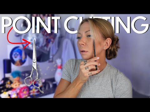 how to point cut your hair for blending