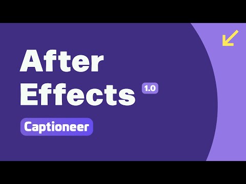 Captioneer for After Effects 1.0