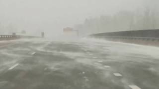 Snow Mist While Driving to Multnomah Falls, Oregon