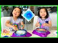 Spin Art Maker Toy Paint Challenge for Kids with Emma and Kate!!!
