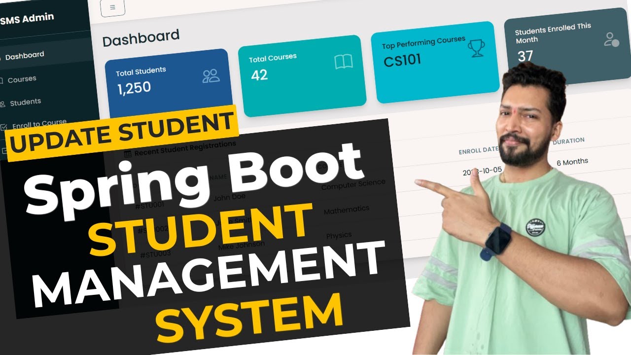 Spring Boot CRUD Update Student with Thymeleaf | Student Management System Project