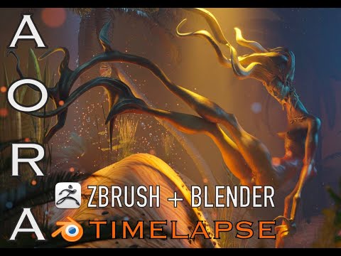 AORA -  3D Sculpting in Zbrush | Blender | TIMELAPSE