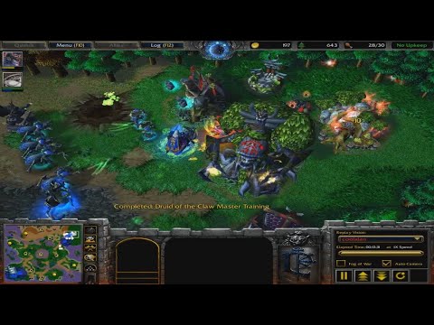Warcraft III 1on1 CoolXian (cn) vs DarKen (cn) - Undead vs Night Elf - Map: Ancient Isles 27.12.2018