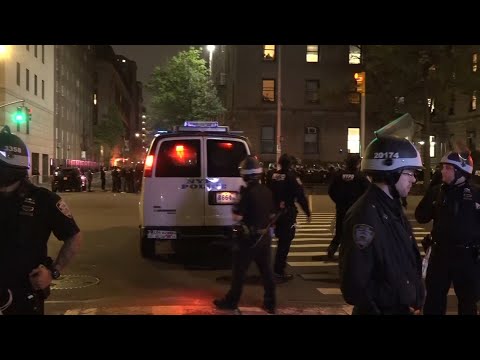 Heavy police presence outside Columbia University's campus | AFP