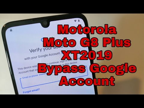 Motorola Moto G8 plus XT2019, Remove Google Account. Bypass FRP.