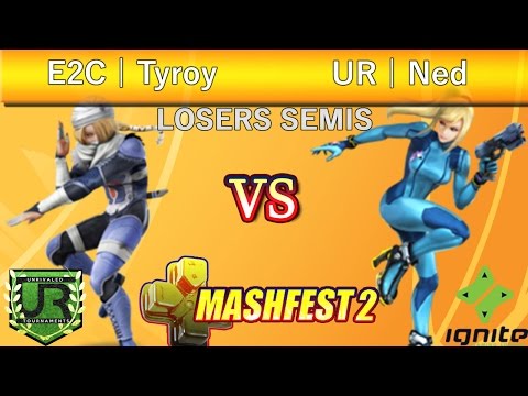 Mashfest 2 Singles  LOSERS SEMIS - E2C | Tyroy (Sheik) vs UR | Ned (Zero Suit Samus)