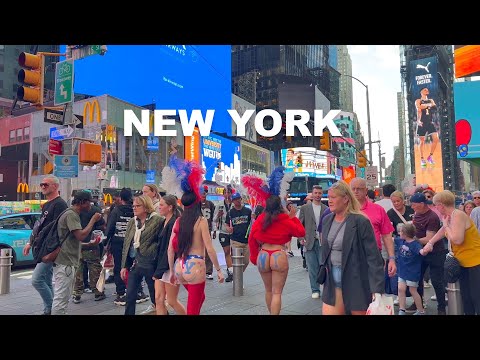 New York City Virtual Walking Tour 2024 - Manhattan Spring Walking Tour - 5th Avenue, Times Square