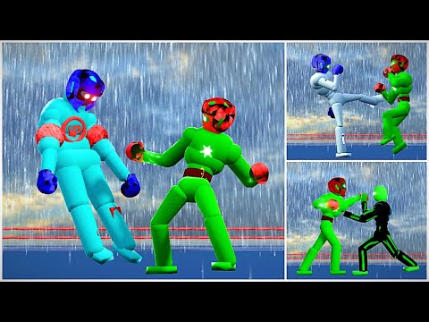 Super Boxer NPC Fights the Smart AI! (with Active Ragdoll Physics) - Overgrowth Mods Gameplay #10
