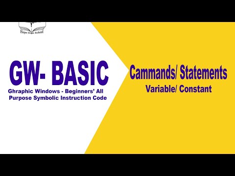 Gw Basic Commands Statementsvariable Statement