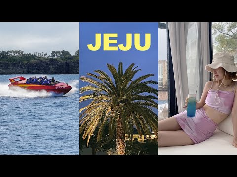 [cc] Jeju island vlog in rainy day ☔️| Jet Boat, Suits Hotel Jeju