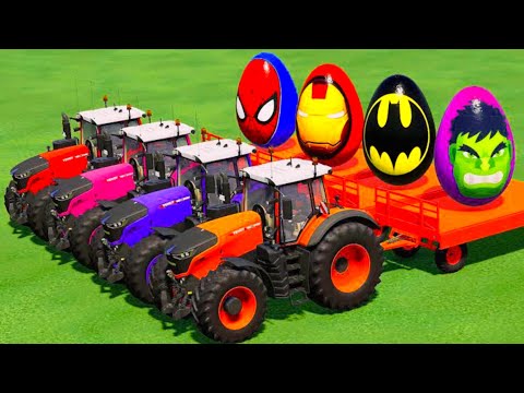 Load And Transport Super Hero Eggs With Fendt Tractors - Farming Simulator 2022