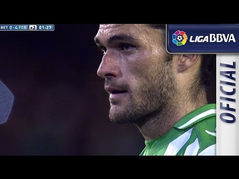 Gol de penalti de Molina (1-4) en el Real Betis - FC Barcelona - HD