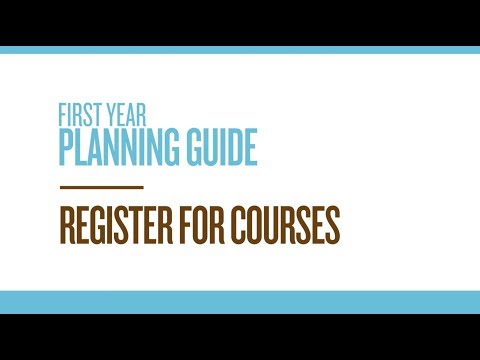 First Year Planning Guide Register