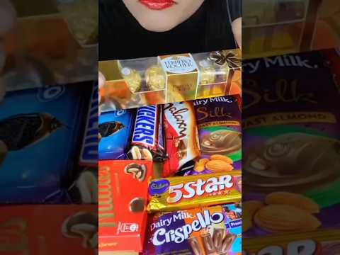ASMR:EATING CHOCOLATE CHOCOLATE PARTY DAIRYMILK CRISPELLO,MAGNUM TRUFFLE *DARKCHOCOLATE*FOOD VIDEOS