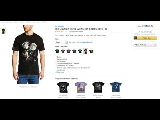 Vídeo relacionado con The Mountain Three Wolf Moon - Camiseta de manga corta para hombre - Multi - 3X-Large