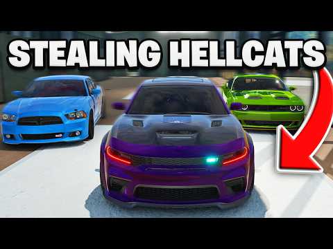 STEALING Hellcats from High End Dealership in BeamNG Drive