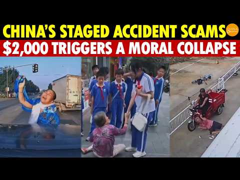 China’s Staged Accident Scams Explode: $2,000 Triggers Moral Collapse, No One Dares To Help