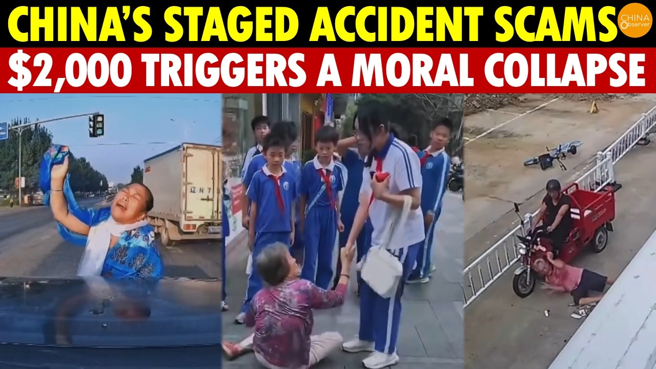China’s Staged Accident Scams Explode: $2,000 Triggers Moral Collapse, No One Dares To Help