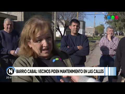 Barrio Cabal: los vecinos piden mantenimiento en las calles