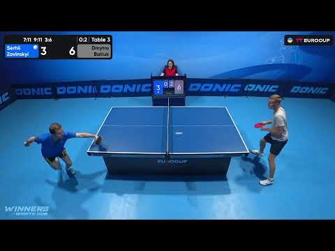 18:25 Serhii Zavinskyi - Dmytro Batiuk 16.07.2023 TT Euro.Cup Ukraine Professional. TABLE 3