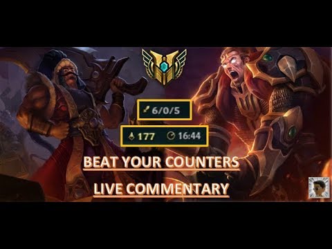 HOW TO BEAT COUNTERS - Tryndamere vs Darius LIVE DUO COMMENTARY w/ Lunairanth S8 LoL