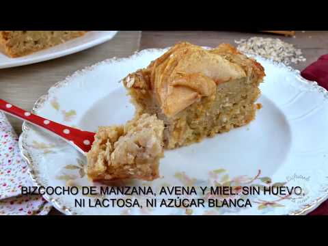 Bizcocho de manzana con avena y miel