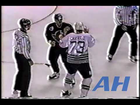 NHL Sep. 20, 1993 Jay Caufield,HFD v Bill Huard,OTT Hartford Whalers Ottawa Senators