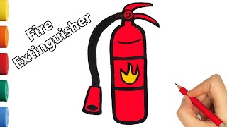 Fire Extinguisher drawing/how to draw fire extinguisher