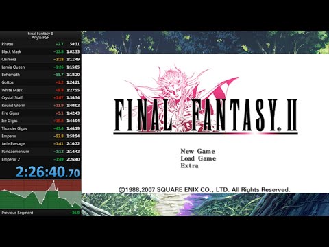 Final Fantasy II any% (PSP) speedrun - 2:26:40