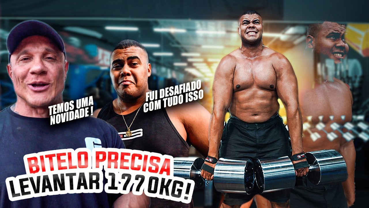 BITELO FOI DESAFIADO A LEVANTAR 1770 KG COM FABIO GIGA -  NOVA PARCERIA DE PESO