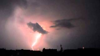 preview picture of video 'Storm in Mrocza 3/4.8.13 23:40/01:35 a.m.'