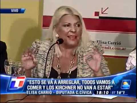 ELISA CARRIO - 'KIRCHNER VA POR TODOS' PARTE 2/2 15-10-09