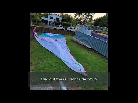 Initial setup of an Oxley Bora Parasailor Sail