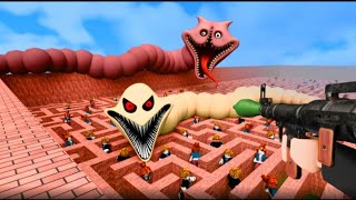 100 DAYS in a Maze FULL of GIANT WORMS on Roblox! 😱