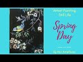 Spring Day Still Life| Easy Spring Bluebird Painting| Blue Robin| Blue Bird Painting on Velvet