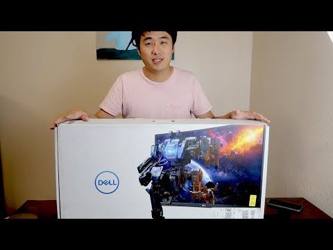 Newest Dell 27" Curved Gaming Monitor - S2721HGF Unboxing and Setup